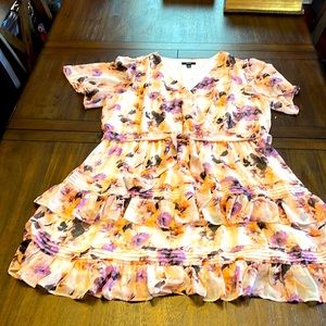 Women’s size 2X floral design Vera Wang dress with its own slip.